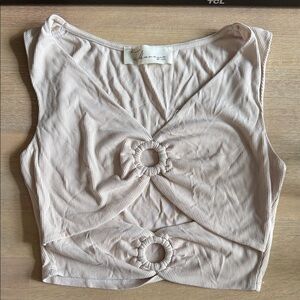 Vintage Havana Cream Ring Accent Tank Top